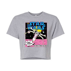 Women's - Star Wars - Luke Skywalker Ship Cropped Graphic T-Shirt - 1 of 4