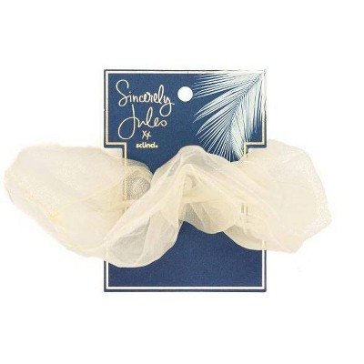 Sincerely Jules by Scunci Extra large Organza Scrunchie - Cream