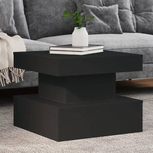 vidaXL Coffee Table Black Engineered Wood Medium Coffee Table Square - 1 of 2