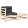 vidaXL Patio Sofa Anthracite Solid Pine wood Medium Modular - 2 of 2