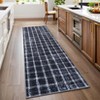 Area Rugs Washable Non Slip Low Pile Carpet Geometric Checkered Print Rug for Bedroom Living Room - 3 of 4