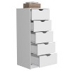 NicBex 5 Drawers Tall Dresserr for Bedroom,Modern Style Wooden Drawers with Free Handle,Dressers for Kids Room,Living Room,Entry and Hallway - 4 of 4