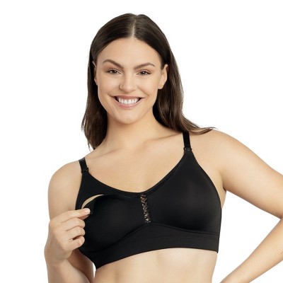 Leading Lady The Carole - Cool Fit Underwire Nursing Bra In Black, Size:  42d : Target