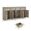 COZONY Sideboard Buffet Cabinet with Drawers, Modern Storage Cabinet with Wood Grain Design for Dining Room Living Room Kitchen - 2 of 4