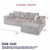 L-Shaped Modern Corduroy Sectional Sofa Set with 5 Pillows, 110" Modular Sofa for Living Room or Bedroom, Free Combination Design with Right Chaise - 2 of 4