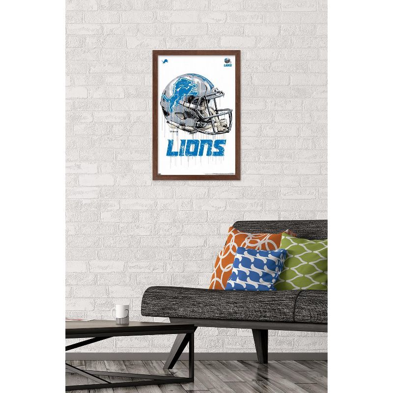 Trends International NFL Detroit Lions - Drip Helmet 20 Framed Wall Poster Prints, 2 of 7