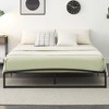 Homhougo 10 Inch Metal Platform Queen Size Bed Frame Low Profile with Sturdy Steel Slats Support Black - 3 of 4