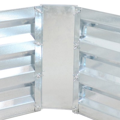 24" Square Galvanized Steel Raised Garden Bed in Silver