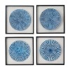 Wood Starburst Radial Plates Wall Art Set of 4 with Black Frame - Olivia & May: Coastal Abstract Decor - 2 of 4