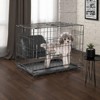 SEVOBAL Pet Crates and Houses Pet 42 Double Door Foldable Cage with Adjustable Divider Premium and Removable Tray for Home, Black, 42.1"*26.7"*28.7" - 4 of 4