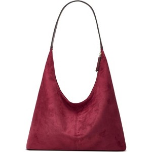 Trendy Suede Crescent Shoulder Bag Women Tote Bag Satchels Crossbody Purse Top-handle Travel Handbag - 1 of 4