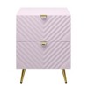 Acme Furniture,Gaines Nightstand, Pink High Gloss Finish - 2 of 4