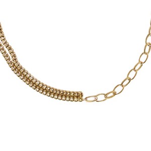 Audrey Split Chain & Link Necklace - 1 of 3