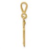 Black Bow Jewelry 14k Yellow Gold, Varsity Collection, Small D/C Pendant Number 10 - 2 of 4
