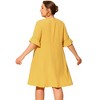 Agnes Orinda Women's Plus Size Ruffle Short Sleeve  Lace Insert Tassel Bohemian Midi Dresses - 4 of 4