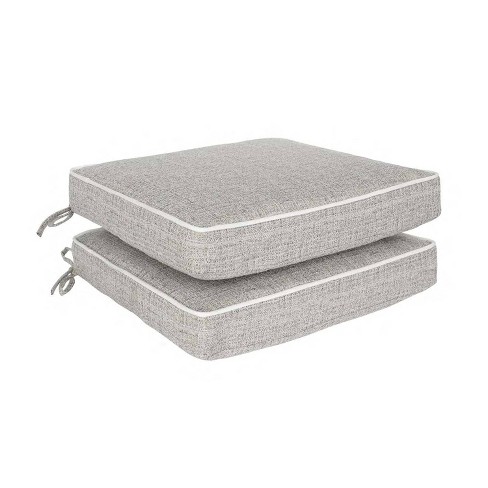 Home Fashions International 2pc 18 x19 Deluxe Outdoor Seat Cushion Set Target