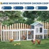 122" Large Chicken Coop with Run & Ramp, Wooden Hen House with Nesting Box, Outdoor Poultry for 3-5 Chickens - 3 of 4