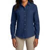 Mafoose Women's Classic Soft Cotton Long Sleeve Value Denim Shirt - 4 of 4