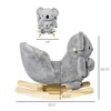 Ruvalino Baby Bouncers and Rockers Toddler Kid Chair Plush Koala Rocking Horse Toy for Playroom Living Room, Gray, 23.5"*13"*19.8" - 3 of 4