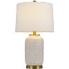 HomeRoots 24" Ivory Metal Table Lamp With White Drum Shade - 4 of 4