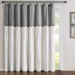 Home Boutique Linen Button Window Curtain Panel Dark Gray/White Single 100x84
