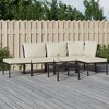 vidaXL Patio Lounge Set Black, Sand Powder-coated steel, Polyester Large - 2 of 4