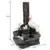 LuxenHome 23" Duck Family Garden Water Foutain with LED Lights, Resin Outdoor Water Feature with Cascading Water Flow Gray - 4 of 4