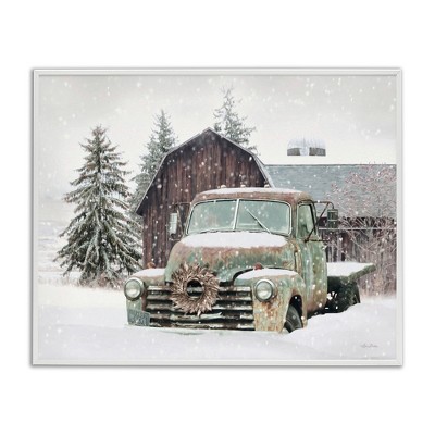 Stupell Industries Winter Rural Vintage Truck & Barn, 20" x 16"