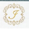 Linum Home Textiles 100% Turkish Cotton MONICA Gold Thread 2PC Embellished Hand Towel Set - 3 of 3