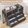 Jojoka Fabric Dresser with 10 Drawers, TV Stand Entertainment Center Fabric Storage Dressers Drawers, Steel Frame, Wood Top - 3 of 4
