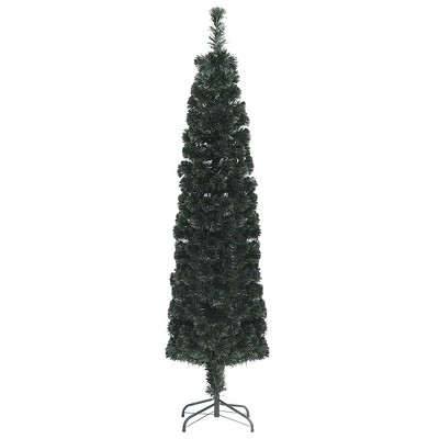 vidaXL Christmas Tree Black and green Fibre optic, steel Slim