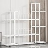 6 Tier Plant Stand, Corner Tiered Flower Plants Shelf Stand, Tall Plant Stand Indoor with Wheels, Multi-Tier Planter Pot Holder Flower Stand - 3 of 4