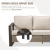 YARDSIGHT Outdoor 3-Seater Rattan Sofa with Olefin Cushions- Weather-Resistant Wicker Patio Couch with Wide Armrests & High Back Support - 4 of 4