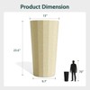 NAYSAYE 23.6" Tall Large Outdoor Planters for Porch Decor with Drainage Hole, Wide Stripe Design Flower Pots - 4 of 4