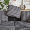 84-Inch Corduroy 3-Seater Sofa: With 3 Back Pillows, 2 Toss Pillows, 2 Ottomans, 2 Storage Spaces and Cup-Holders - Deep Seat Comfort for Living Room - 4 of 4