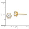 Black Bow Jewelry Kids 5mm Synthetic White Topaz Birthstone 14k Gold Stud Earrings - image 3 of 4