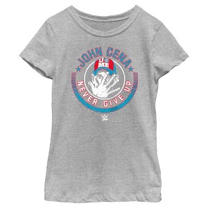 Girl's WWE John Cena Never Give Up Logo T-Shirt - 1 of 4