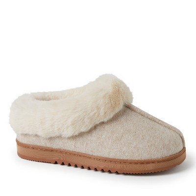 Image of Dearfoams Women's Chloe Soft Knit House Shoe Clog Slipper - Oatmeal Heather Size L