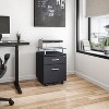 NicBex 2 Drawer Mobile File Cabinet with Metal Handle,Office Cabinet with Glass Top and Casters,Modern Cabinet,Filing Cabinets for Home Office - 2 of 4