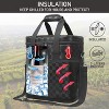 OPUX Wine Bag, 4,6 Bottle Cooler Insulated Tote Carrier Travel Picnic BYOB, Leakproof Padded Portable Party Christmas Gift - 2 of 4