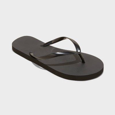 Women's Sydney Flip Flop Sandals - Shade & Shore™ Black 9: Slip On, Open Toe, Non Marking Outsole, Medium Width