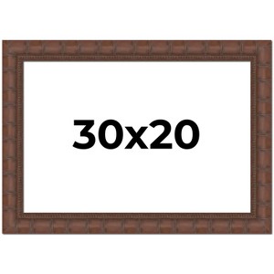 PosterPalooza | 30x20 Wide Bamboo Picture Frame, UV Acrylic, 4 Finishes - Brown, Black, Silver, and Natural - 1 of 4
