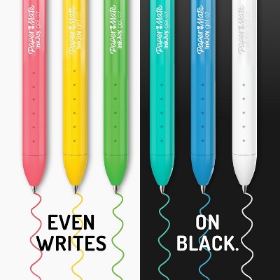 InkJoy Assorted Vibrant Gel Ink Medium Point Pens, 6-Pack