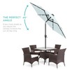 Best Choice Products 7.5ft Outdoor Solar Patio Umbrella for Deck, Pool w/ Tilt, Crank, LED Lights - 2 of 4