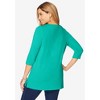 Jessica London Women's Plus Size Stretch Knit Zip Tunic - 3 of 4