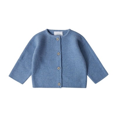 Stellou & Friends 100% Cotton Cardigan Sweater for Boys & Girls Ages 0-6 Years - Blue / 3-6 Months