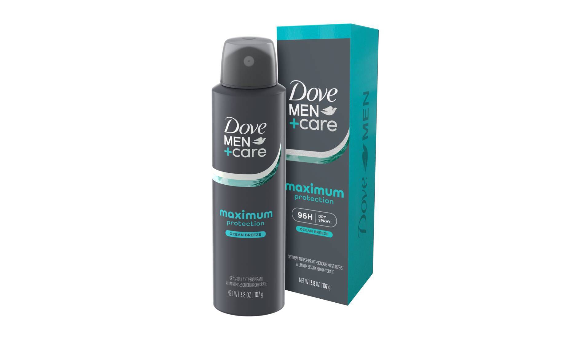 Dove Men+Care Maximum Protection 96-Hour Dry Spray Antiperspirant - Ocean Breeze - 3.8oz
