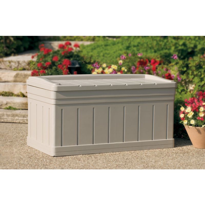 Resin Extra Large Deck Box With Seat - Taupe - Suncast, 4 of 6