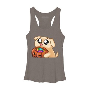 Women's Design By Humans Halloween Candy Pup By Puppers Racerback Tank Top - 1 of 3