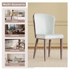 KWPZQEB Modern Dining Chairs Set of 2, PU Leather Dining Chairs with Carbon Steel Legs, Upholstered Dining Chair for Kitchen, Dining Room, Living Room - 2 of 4